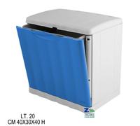 PATTUMIERA AMICA MODULARE AZZURRA PER RACCOLTA DIFFERENZIATA CM 40X30X40 H