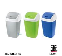 PATTUMIERA AURORA CHIUSO LT. 50 CON COPERCHIO BASCULANTE