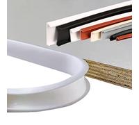 Pattumiera autoadesiva per bordi, protezione bordi per bambini, protezione degli angoli, bordo in TPE a forma di U, per riparazione di armadi, restauro di mobili e ristrutturazione (bianco, U12 mm x 3