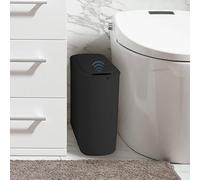 Pattumiera Automatica da Bagno, 25L Pattumiera Intelligente con Sensore di Movimento, Cestino Impermeabile con Coperchio per Camera Letto Bagno Toilette Cucina Ufficio(Nero,Senza Batterie)