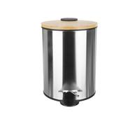 Pattumiera bagno a pedale 3 L argento argento