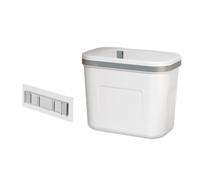 Pattumiera bagno da parete con adesivo Easy Punch e coperchio scorrevole