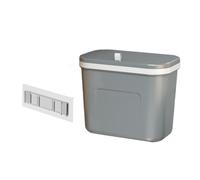 Pattumiera bagno da parete con adesivo Easy Punch e coperchio scorrevole