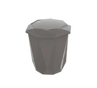 Pattumiera bagno grigio con coperchio basculante e capacità 5,5 lt