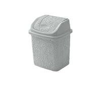 Pattumiera bagno in plastica grigia capienza 5,5 lt con coperchio basculante