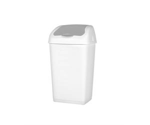 Pattumiera Basculante Althea Litri 9 Bianco e grigio Heidrun