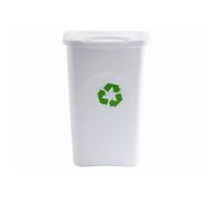 Pattumiera B-LINE per raccolta differenziata bianco, cm 37x7x56 cm