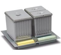 Pattumiera cassettone 60 differenziata 3 secchi H.25 GRIGIO Gollinucci