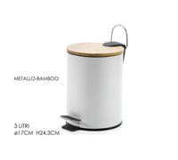 [2 COLORI] Pattumiera Cestino Bagno e Cucina a Pedale 3 Litri Estraibile 17x22cm
