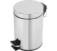 Pattumiera Cestino bagno in acciaio cromato 3Lt gettacarte a pedale