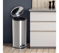 Pattumiera con apertura a pedale in acciaio inossidabile con Volume HOMCOM 30 L