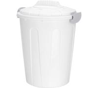 Pattumiera con coperchio, 23 l, diametro 24 x altezza 38 cm, colore: bianco