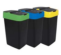 Pattumiera con coperchio basculante, 35 l, confezione da 3