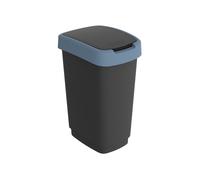 Pattumiera con coperchio basculante - 50 L - 40,1 x 29,1 x 60,2 cm - PPL - nero/