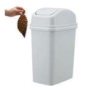 Pattumiera con coperchio basculante, pattumiera con coperchio,Pattumiera alta da 10 litri con coperchio basculante - Pattumiera per camera da letto, cestino per rifiuti da cucina a prova di perdite pe