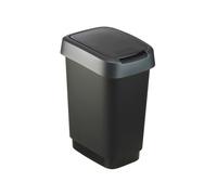 Pattumiera con Coperchio Basculante Rotho - 33,3x25,2x47,6 cm - 25 Litri - F6000