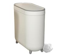 Pattumiera con coperchio, piccola pattumiera per WC con coperchio, piccola pattumiera domestica, pattumiera per WC domestica, pattumiera in carta da bagno, design compatto per il bagno