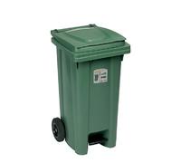 Pattumiera con pedale verde Stefanplast lt 120