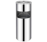 Pattumiera con Posacenere 30 litri in acciaio inox