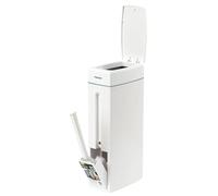 Pattumiera Con Scopino | Combo Cestino E Scopino Per WC | Set Scopino E Cestino Per Rifiuti | Pattumiera Da Bagno Sottile Con Scopino | Toilette Rettangolare Per Bagno