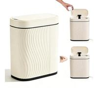 Pattumiera con sensore, 8 l, con sensore, senza rumore, impermeabile, con coperchio, senza contatto, per ufficio, camera da letto, Wc, inodore, 26,5 x 14 x 29,5 cm