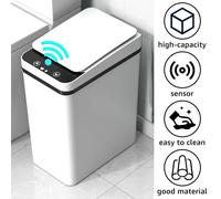 Pattumiera con sensore automatico 12L Sensore di movimento a infrarossi touchless Pattumiera intelligente per cucina Bagno Cestino per rifiuti impermeabile NUOVO
