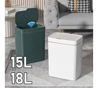 Pattumiera con sensore intelligente 15/18L pattumiera intelligente senza contatto impermeabile pattumiera elettrica silenziosa per cucina bagno camera da letto