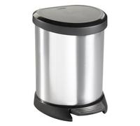 CURVER Pattumiera metallizzata 5 l nero/argento metallizzato
