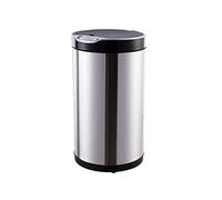 Pattumiera da 12 l, a induzione, per casa, soggiorno, bagno, creativo, automatico, intelligente, elettrico, WC, cucina, con coperchio, cestino per la carta da bagno, colore argento