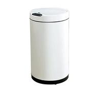 Pattumiera da 12 l, a induzione, per casa, soggiorno, bagno, creativo, automatico, intelligente, elettrico, WC, cucina, con coperchio, cestino per la carta da bagno, cestino per la spazzatura (bianco)