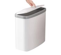 Pattumiera Da Bagno Con Coperchio, 27.5x14x27.5cm Bidones Spazzatura Con Pulsante, Gettacarta Con Coperchio PopUp, Cestino Da Cucina Rettangolare Pattumiera Per Cucina, Soggiorno