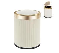 Pattumiera da bagno, rotonda per camera da letto, con coperchio a pressione, 12 l, a prova di cane, cestino per la spazzatura per WC, bagno, camera da letto, soggiorno, ufficio, cucina, casa, scuola