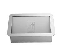 Pattumiera da Banco con Coperchio 15l Coperchio della Pattumiera da Incasso Pattumiera da Cucina in Acciaio Inox Occhiello Pattumiera da Incasso Coperchio Patta di Bilanciamento S, Rectangular