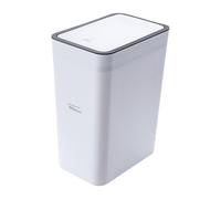 Pattumiera da Cucina 15L - Bidońe da Bagno Sottile con Coperchio | Cestino per Rifiuti Push Top | Cesta Rettangolare Sigillata, Contenitore Spazzatura Grande Capacità, Anti-Odore per Camera da Letto
