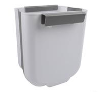 Pattumiera da cucina da appendere, 25 cm, salvaspazio, pieghevole, grigio 2 | Il design pieghevole consente di risparmiare spazio, si adatta alle ante degli armadi, mantiene i banconi in ordine