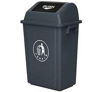 Pattumiera da esterno con coperchio, in plastica resistente, per interni ed esterni, in hotel e strade