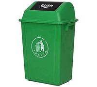 Pattumiera da esterno con coperchio, in plastica resistente, per interni ed esterni, in hotel e strade