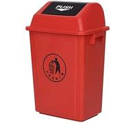 Pattumiera da esterno con coperchio, in plastica resistente, per interni ed esterni, in hotel e strade