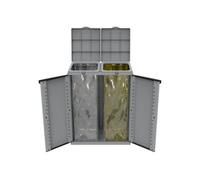 Contenitore EcoCab 2 per raccolta differenziata 68x39x88.7 cm 2 portasacco da 110 L ciascuno grigionero Terry