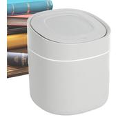 Pattumiera da scrivania, cestino da ufficio con coperchio a pressione, contenitore multiuso compatto per la casa, organizer cosmetico con separatori per carta, tamponi e scarti piccoli