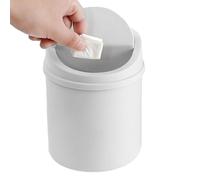 Pattumiera da ufficio con coperchio, cestino da tavolo, cestino per la spazzatura in plastica riutilizzabile, per ufficio, piccolo cestino per la casa, il bagno, la camera da letto