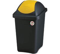 Pattumiera Differenziata 30 Lt 29x39x50 cm Nero e Giallo Multipat STEFANPLAST