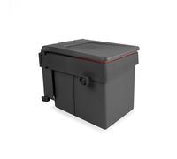 Pattumiera Differenziata per Anta Mobile Cucina 15L Apertura Automatica Emuca Grigio Antracite