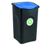 Pattumiera con coperchio blu bidone 50LT contenitore raccolta spazzatura differe