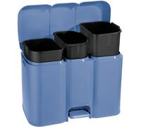 Pattumiera differenziata Tontarelli Patty 3 secchi Blu