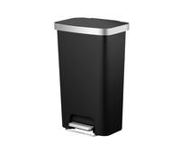 Pattumiera Eco Hana In Acciaio Inox Colore Nero Capacità 45 Lt.. Chiusura Soft.
