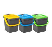 Pattumiera Ecoplus Capacità 35 Lt con Maniglia e Coperchio Colori Assortiti
