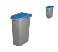 Pattumiera Ecosystem 25 Litri Coperchio Azzurro Stefanplast