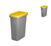 Pattumiera Ecosystem 25 Litri Coperchio Giallo Stefanplast