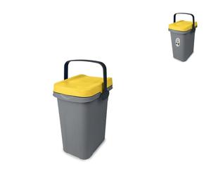 Pattumiera Ecosystem 7 Litri Con Manico Gialla Stefanplast
